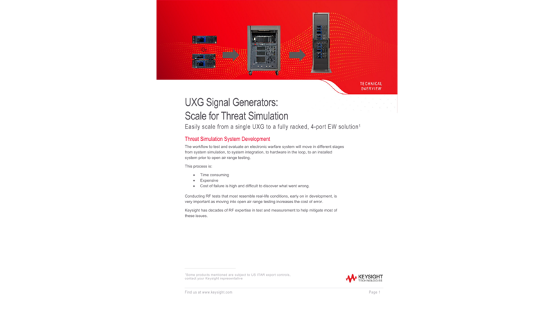 UXG Signal Generators: Scale for Threat Simulation